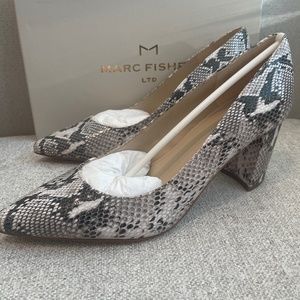 Marc Fisher Claire Pump Black Snakeskin